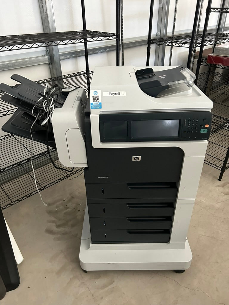 HP LaserJetM4555F all in one CE503A with extra trays/stand