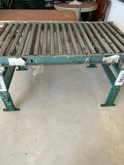 U-line Heavy Duty Gravity Roller Conveyor with Heavy Duty H stand.  Adjustable Legs 36"x60"