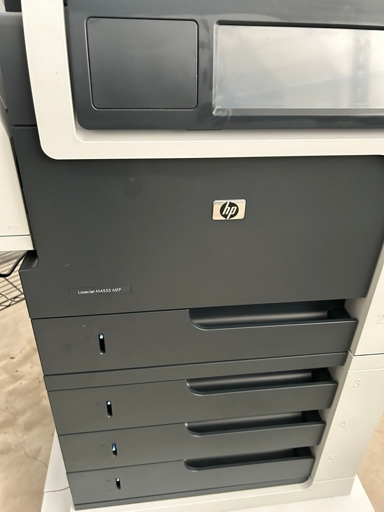 HP LaserJetM4555F all in one CE503A with extra trays/stand