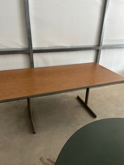 60x30x29 1/2" laminate and steel training table rectangle