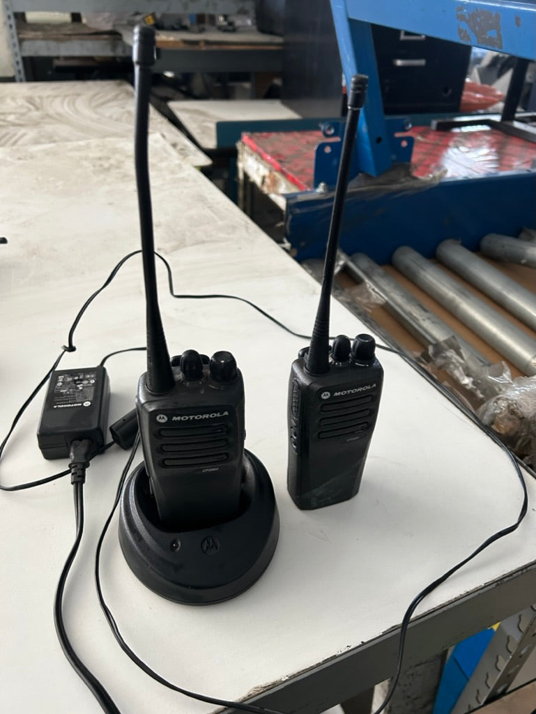 2-motorola CP200D radios with charger