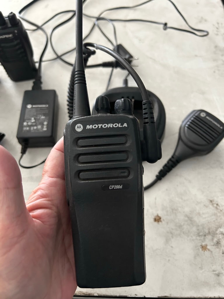 2-motorola CP200D radios with charger