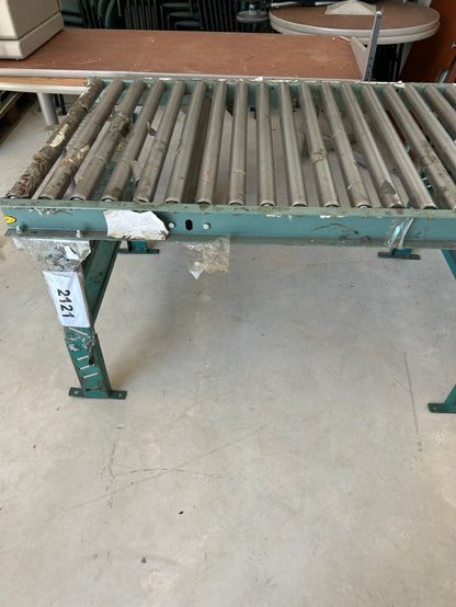 U-line Heavy Duty Gravity Roller Conveyor with Heavy Duty H stand.  Adjustable Legs 36"x60"