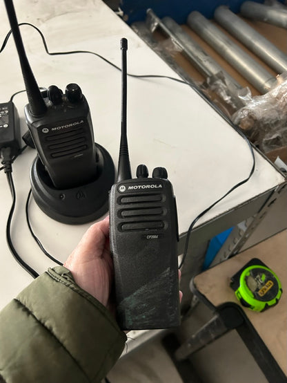 2-motorola CP200D radios with charger