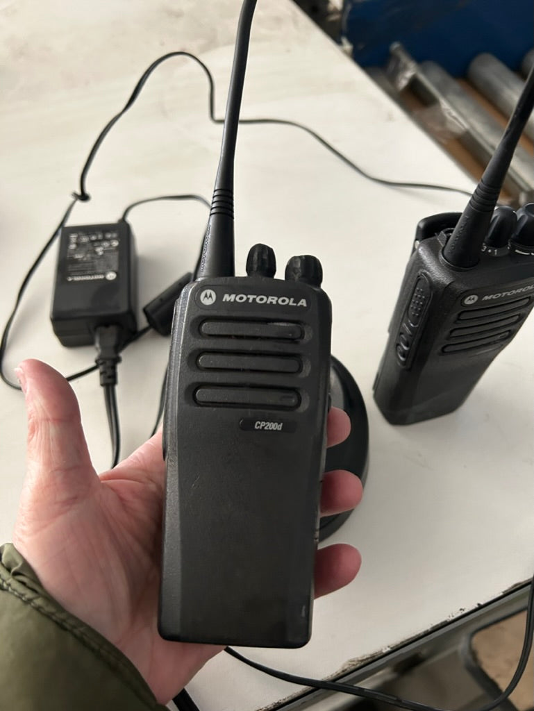 2-motorola CP200D radios with charger