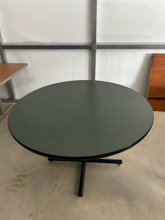 Industrial 48" round breakroom table with 5 chairs set