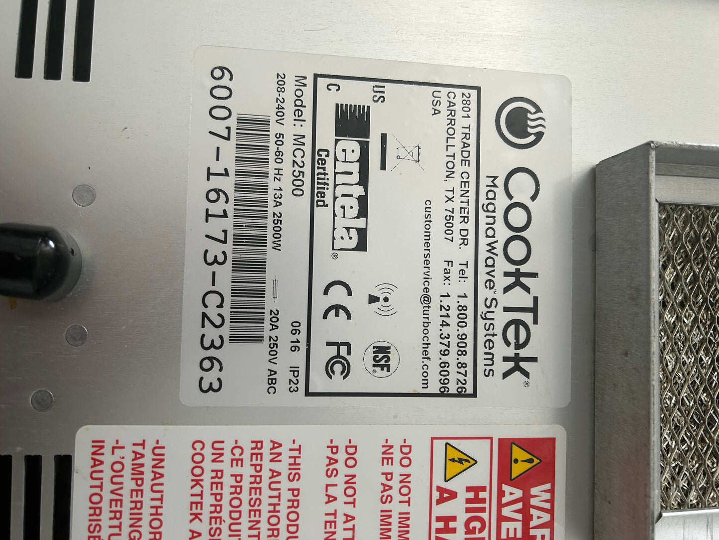 CookTek MC2500